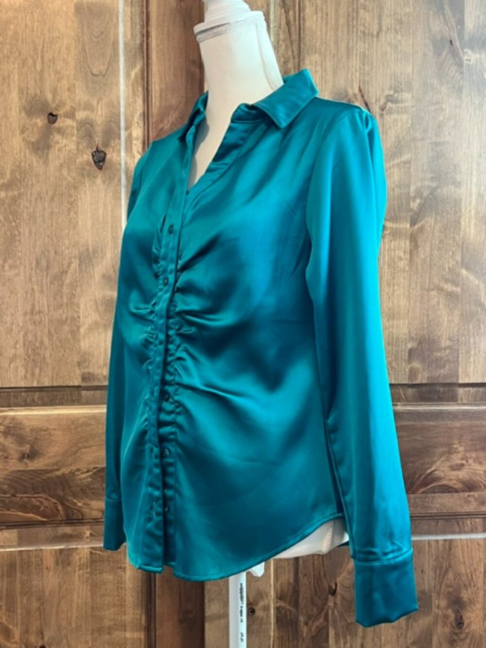 Turquoise Button-Down Top - Picture 2 of 3